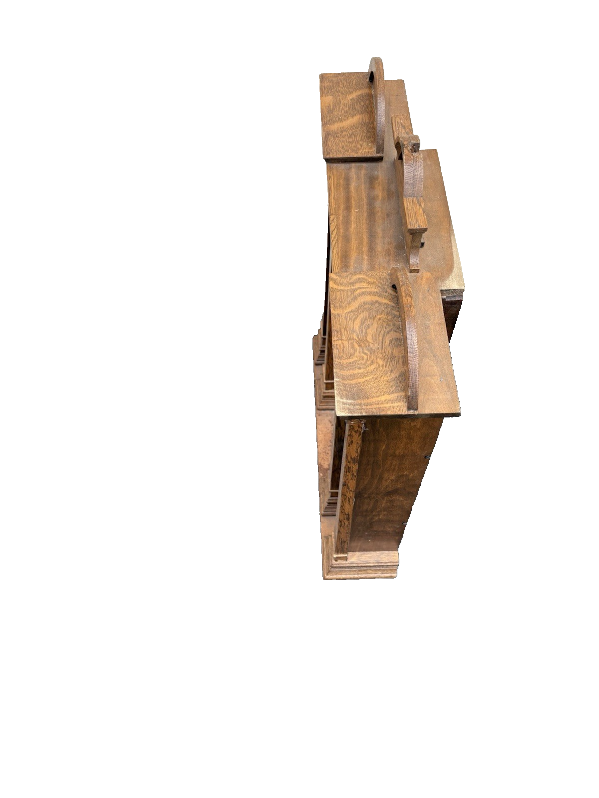 00001 Antique Oak Whatnot Wall Shelf Curio