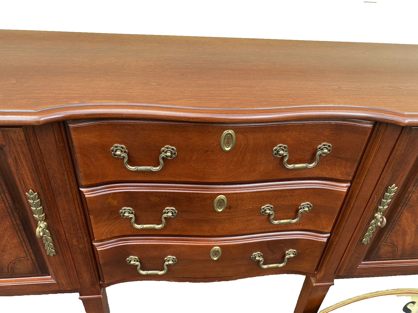 65830   Cherry Hepplewhite Buffet Sideboard Server Cabinet