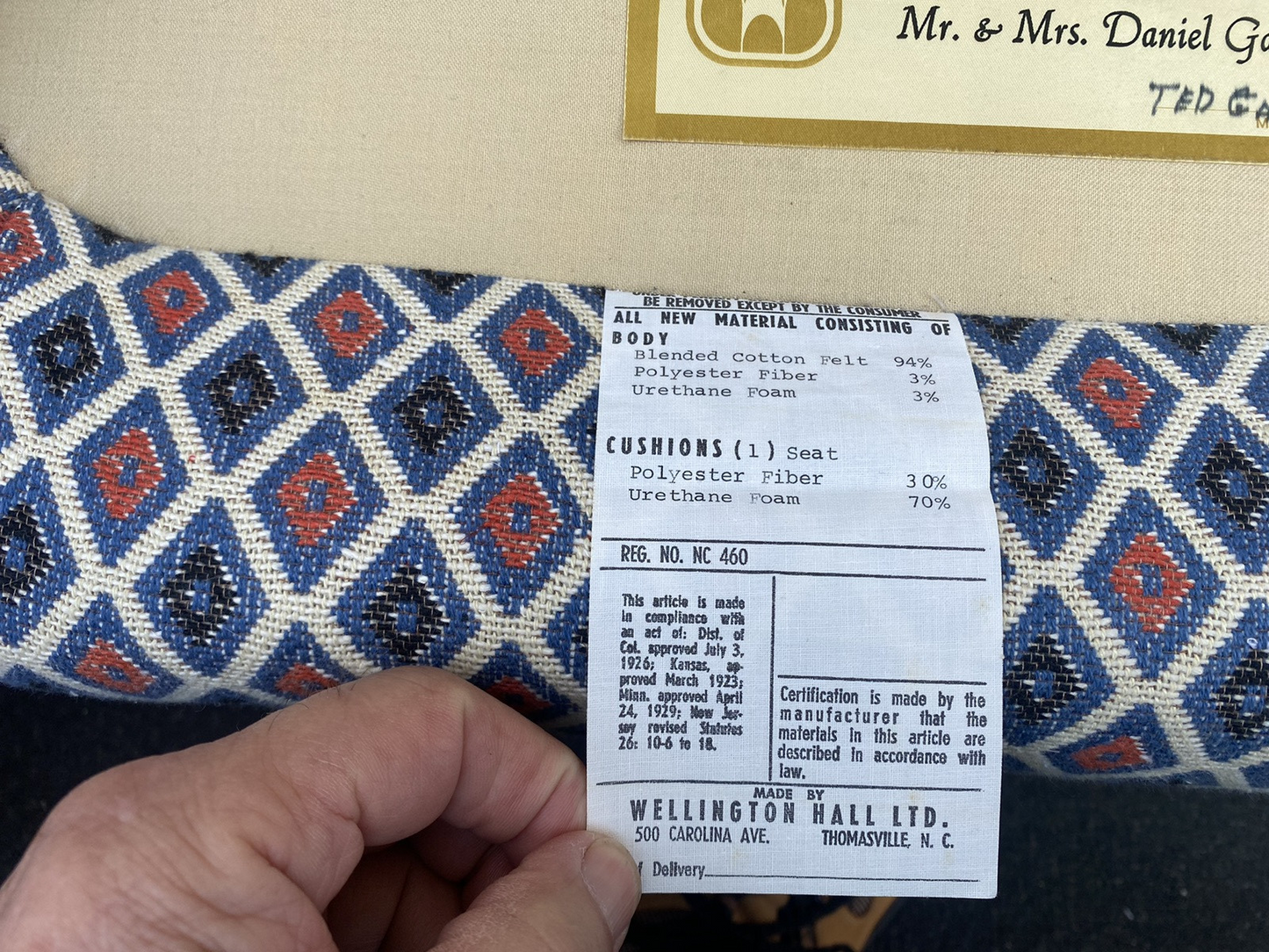 66211    WELLINGTON HALL Bergere Armchair Chair with Ottoman Stool