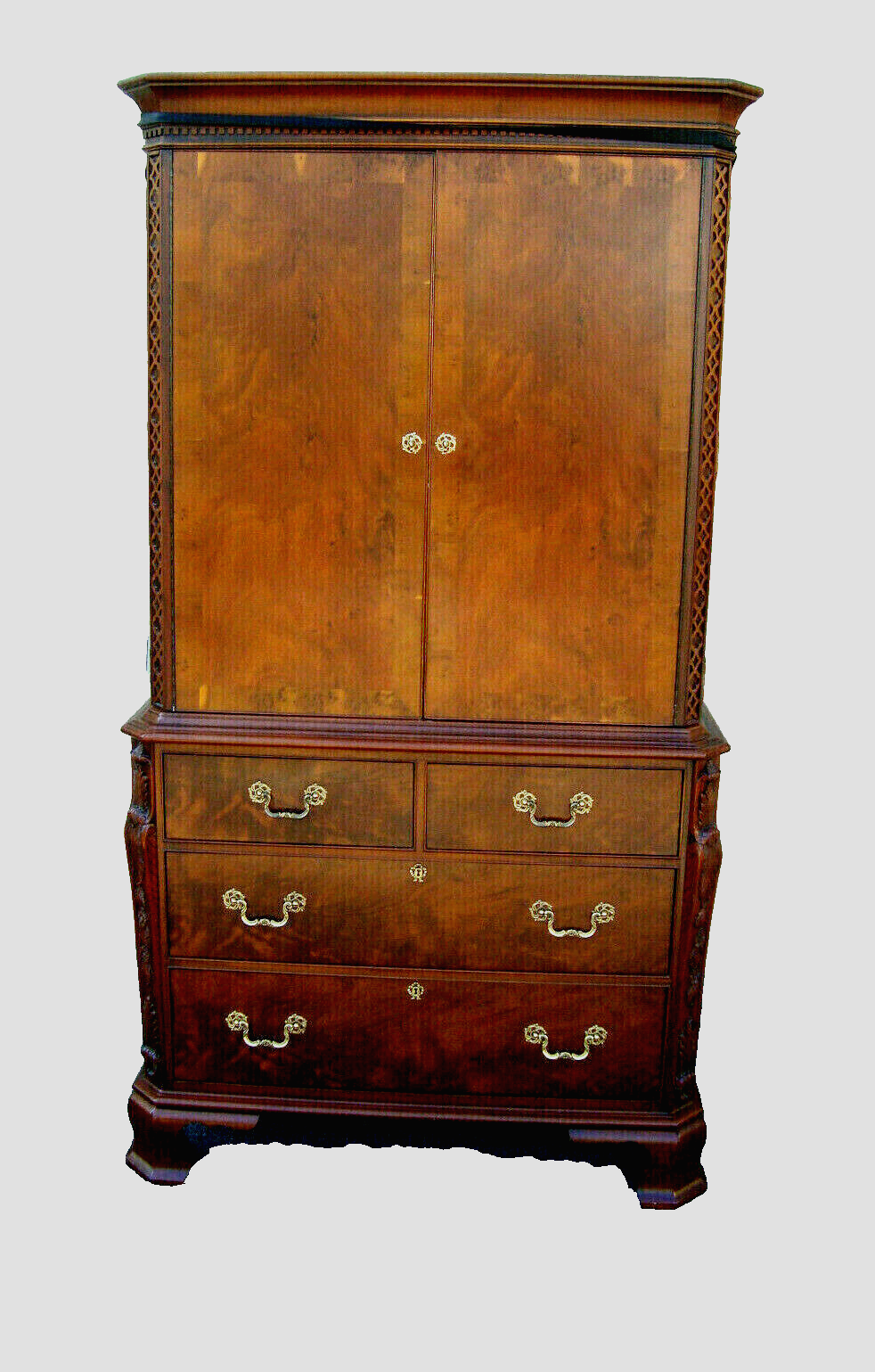 61768   HICKORY CHAIR Wardrobe High Chest Entertainment Cabinet  QUALITY