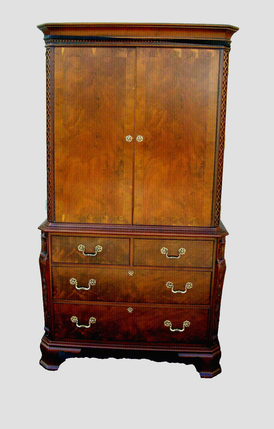 61768   HICKORY CHAIR Wardrobe High Chest Entertainment Cabinet  QUALITY