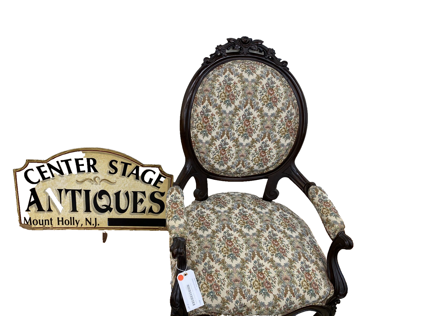 65317 Antique Walnut  Victorian Armchair Chair