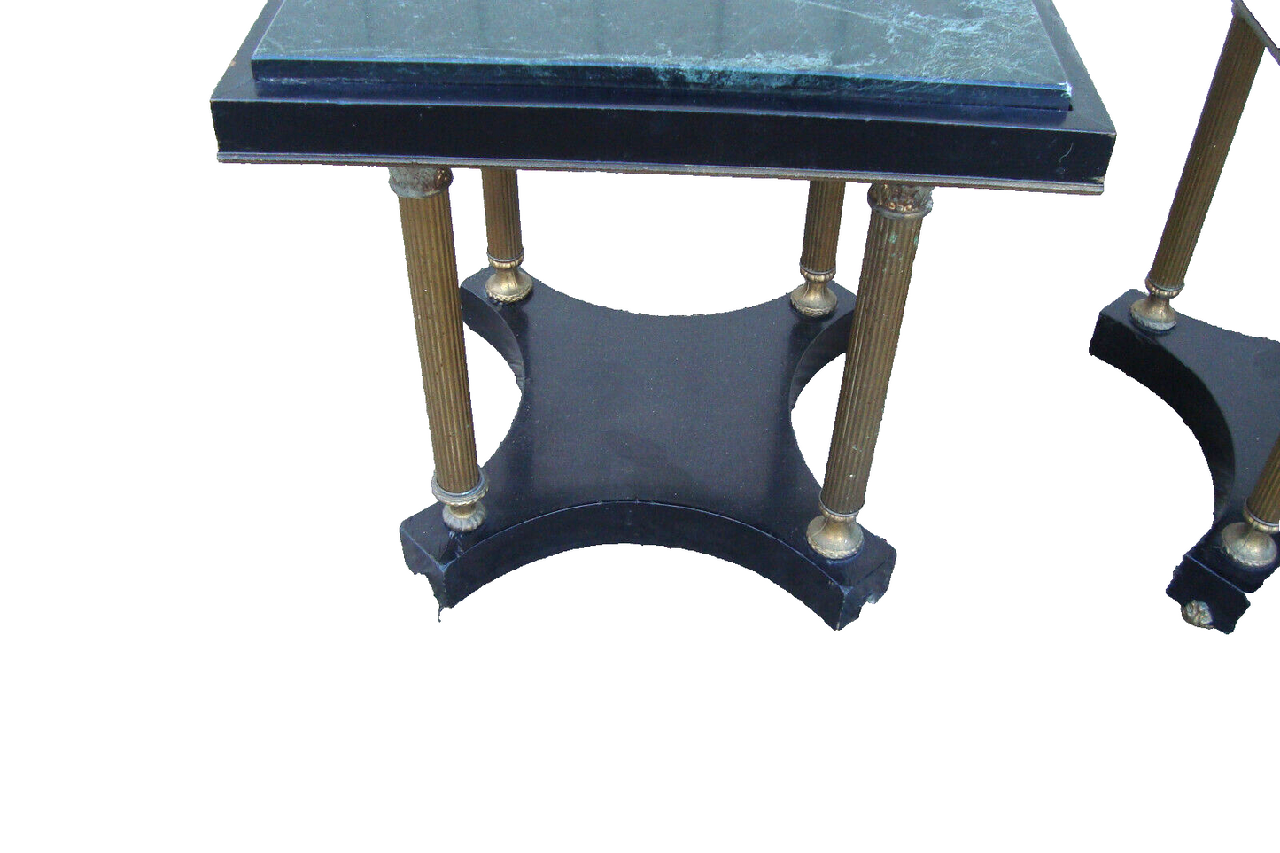60919 Pair Quality Modern  Metal and Marble Lamp Table  Coffee Table Stand s