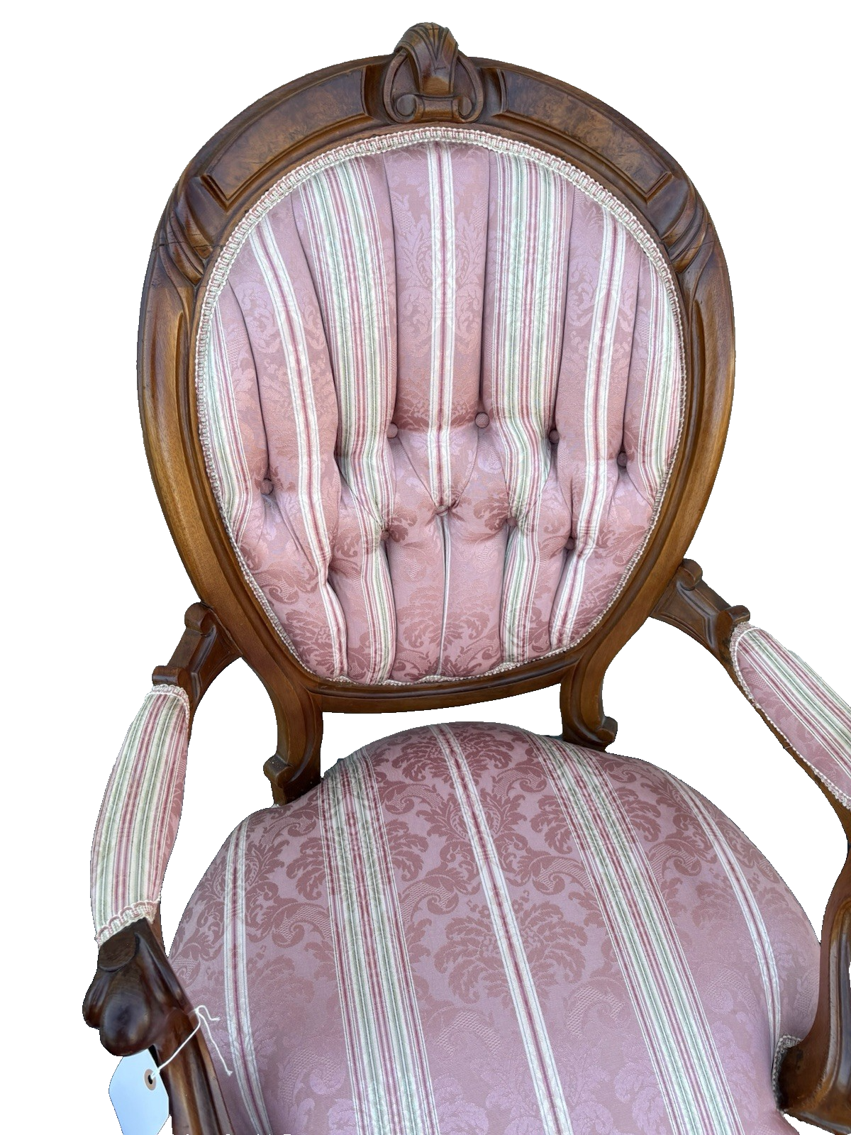 65750 Antique Victorian Walnut Armchair Chair