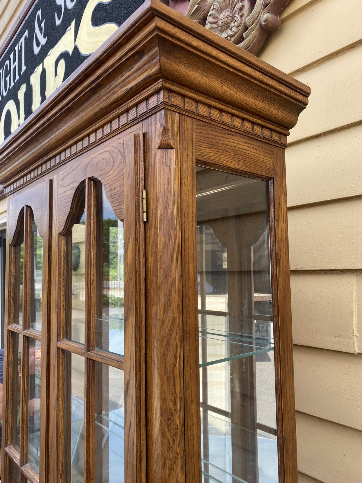 65589 Oak Curio China Cabinet