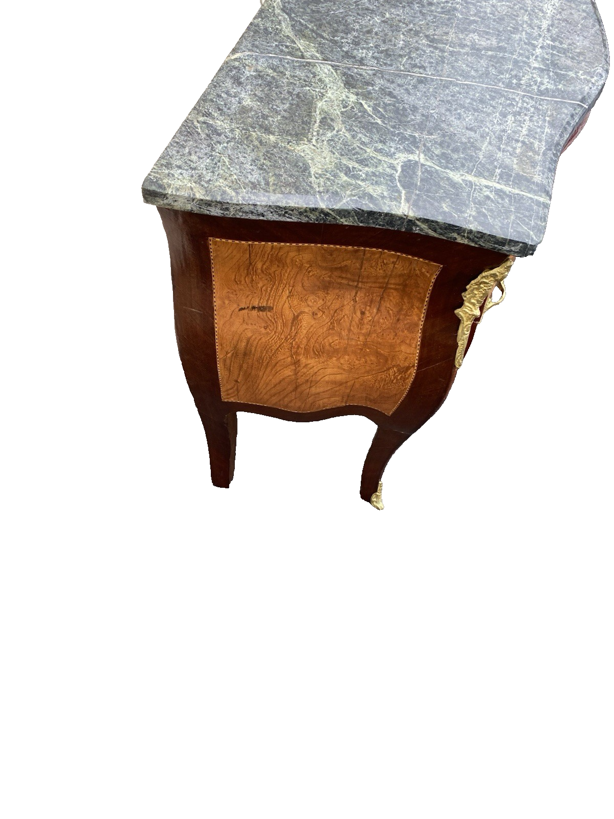 66504  Louis XV Marble Top Nightstand End Table Stand