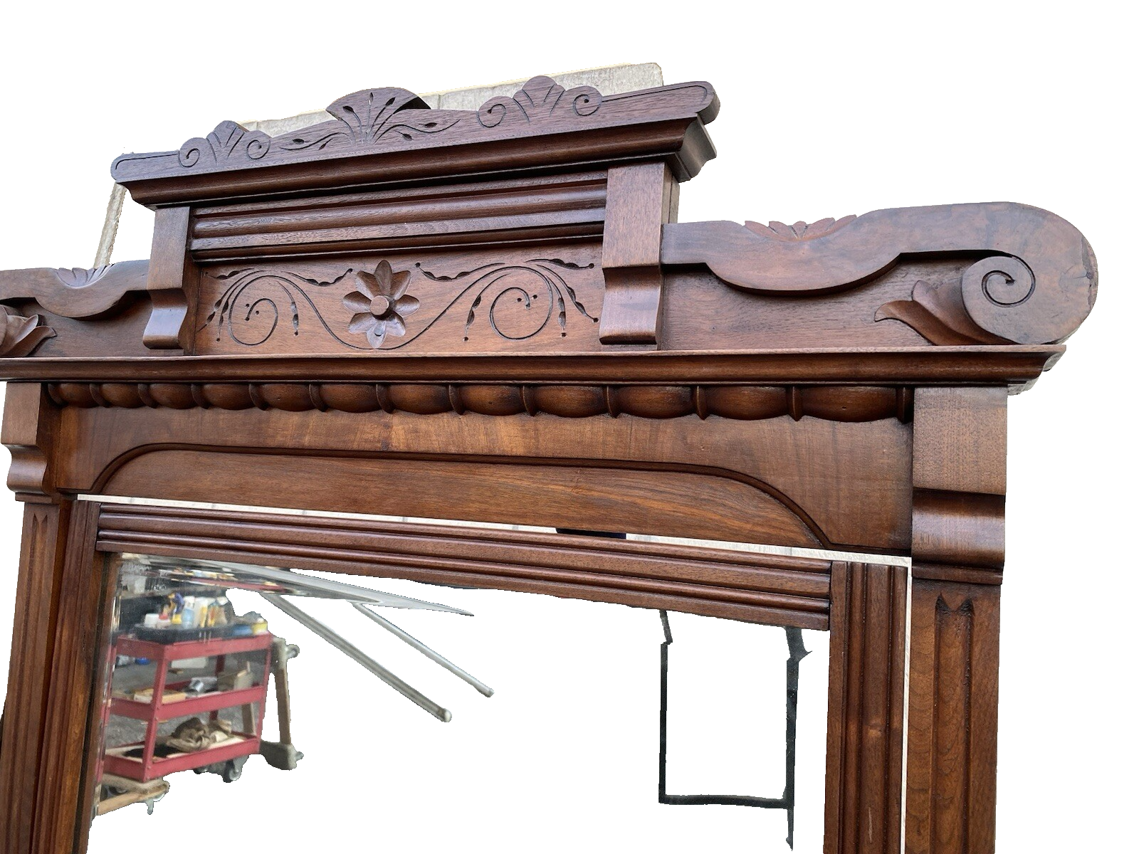 66120   Antique Victorian Marble Top Dresser with Mirror