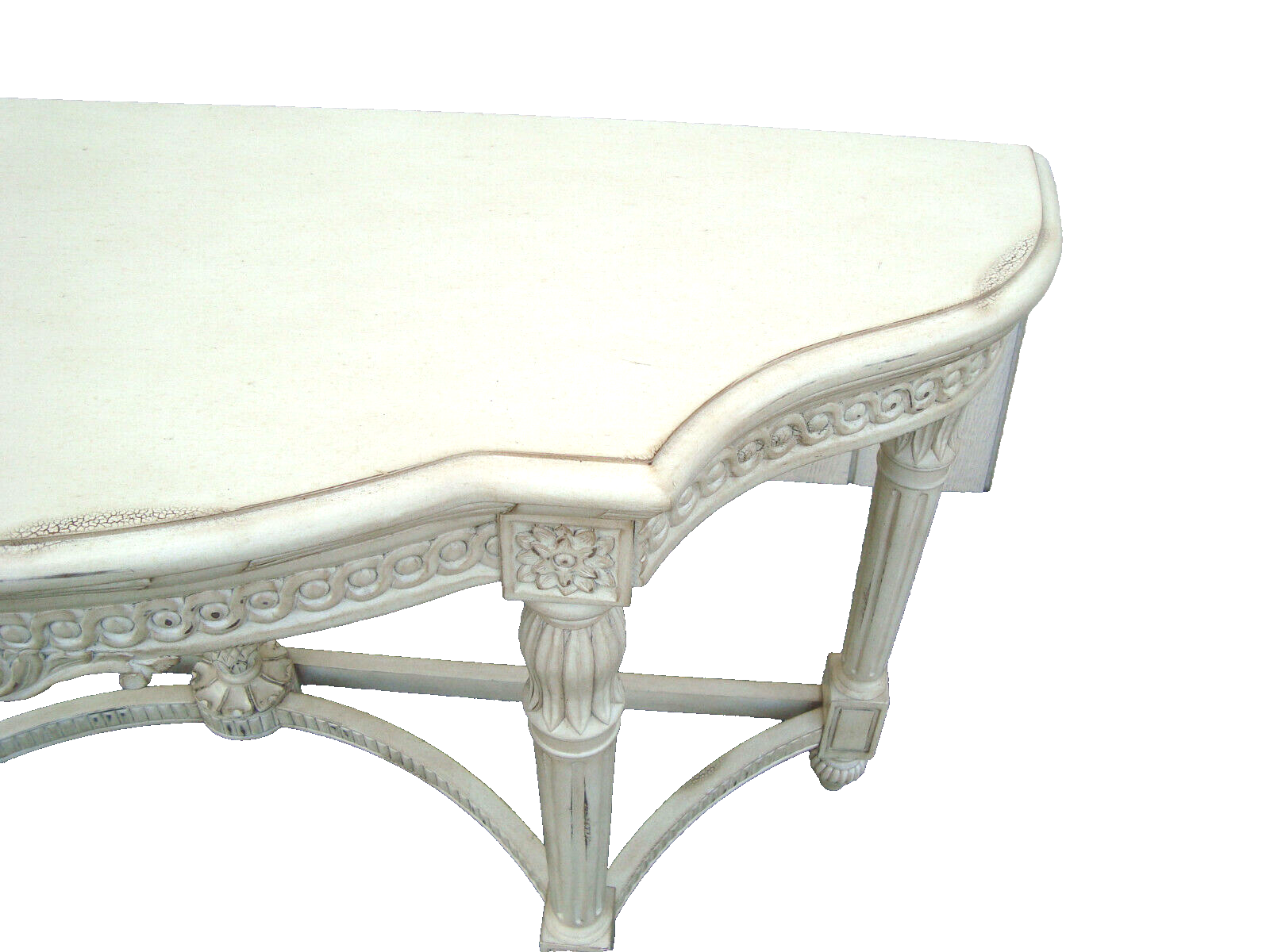 61432 Solid Wood Romantic Shabby Console Hall Table Stand