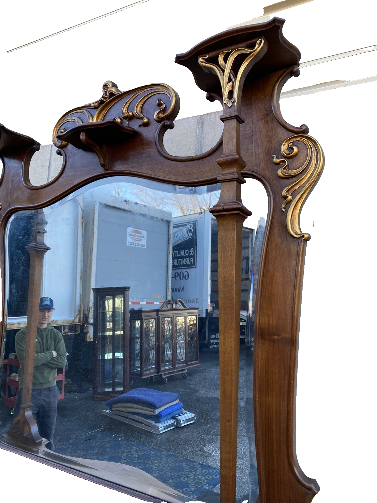 64662  Victorian Fabulous Art Nouveau Etergie Curio Cabinet Display Cabinet