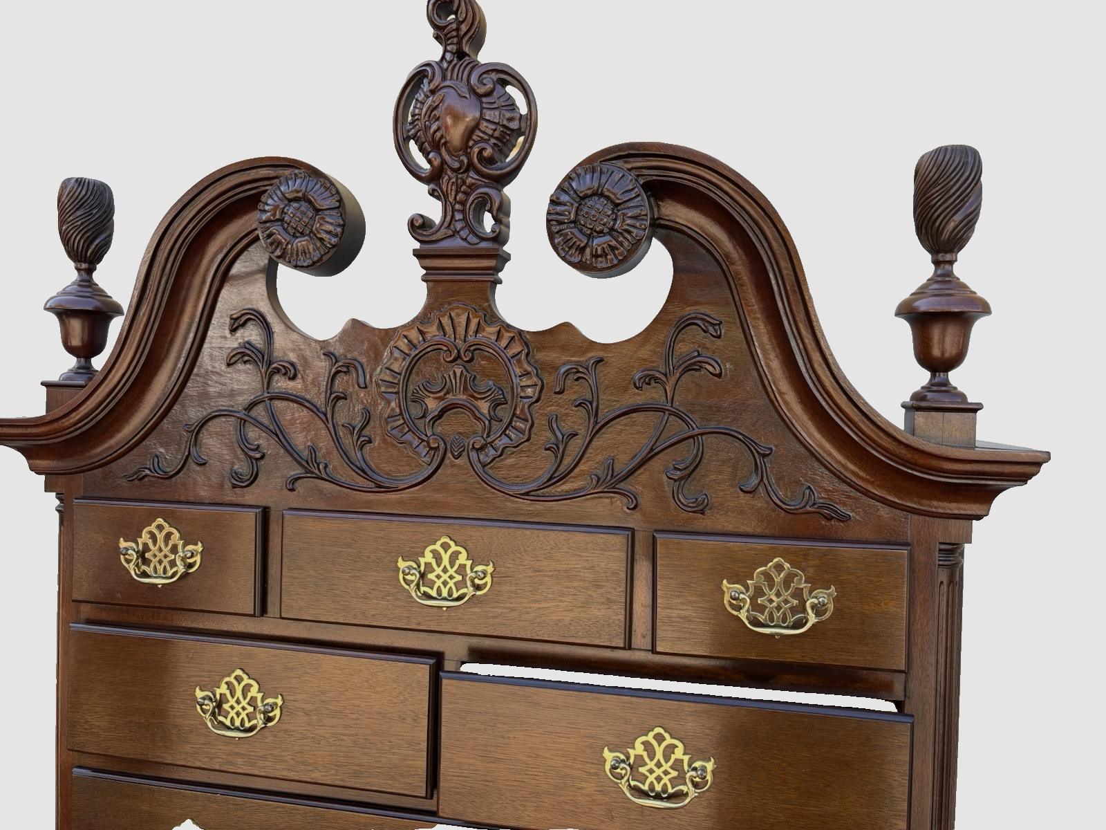 00001 COUNCILL Furniture Mahogany High Boy Dresser Chest QUALITY MADE