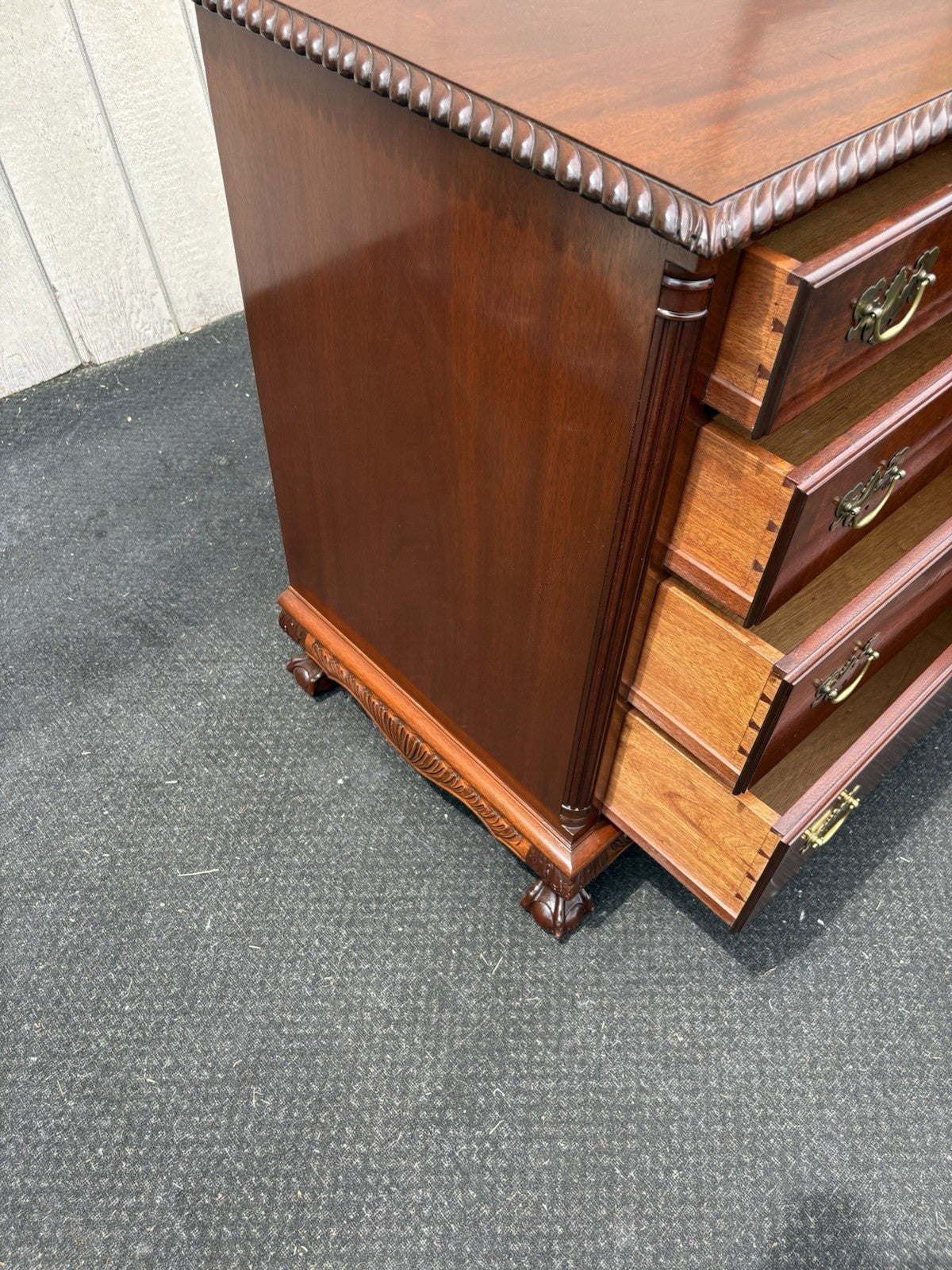00001 Antique Mahogany Dresser Cabinet Chest