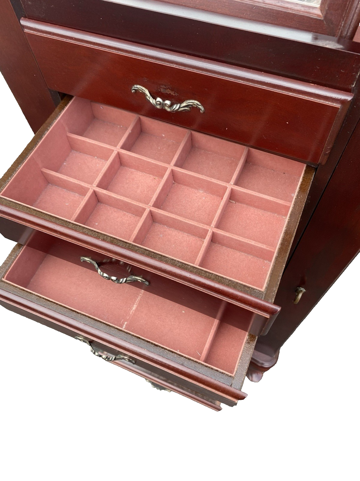 66259 Modern Jewelry Cabinet Display Curio with Mirror