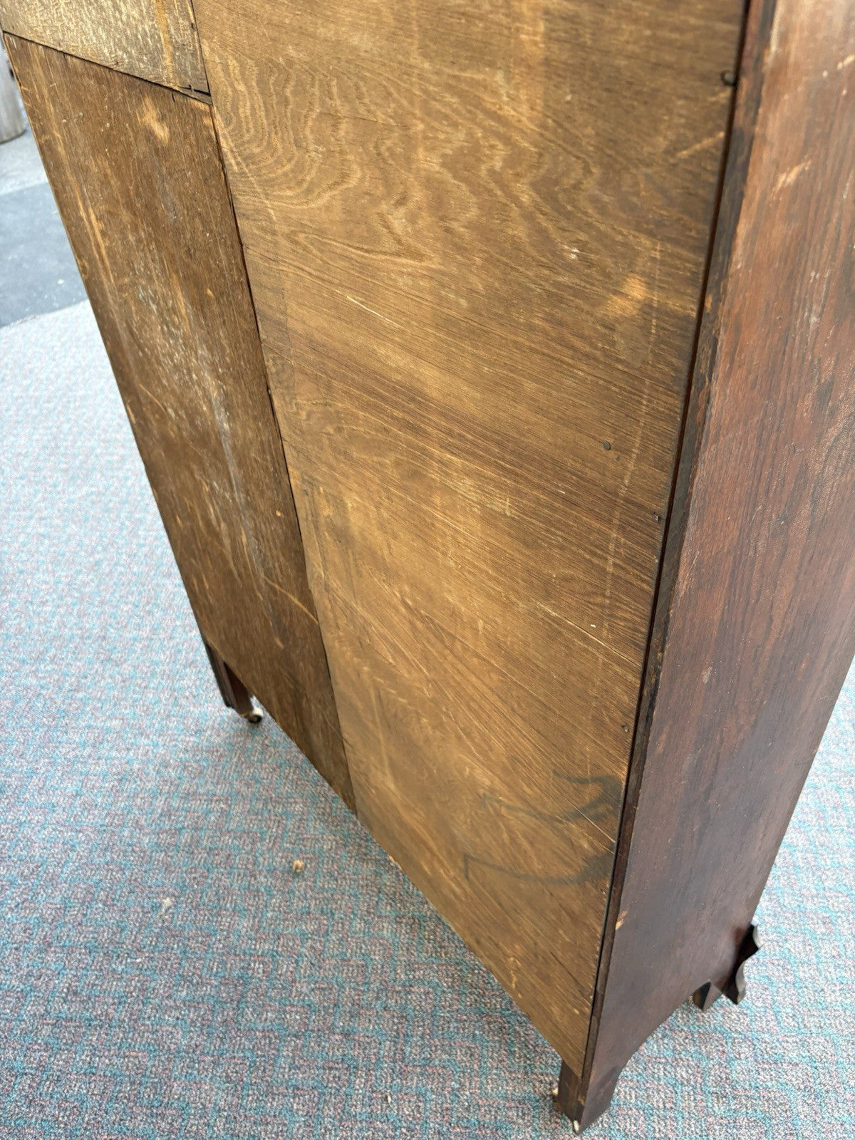 66770 Antique Victorian Oak Side by Side Desk with Bookcase