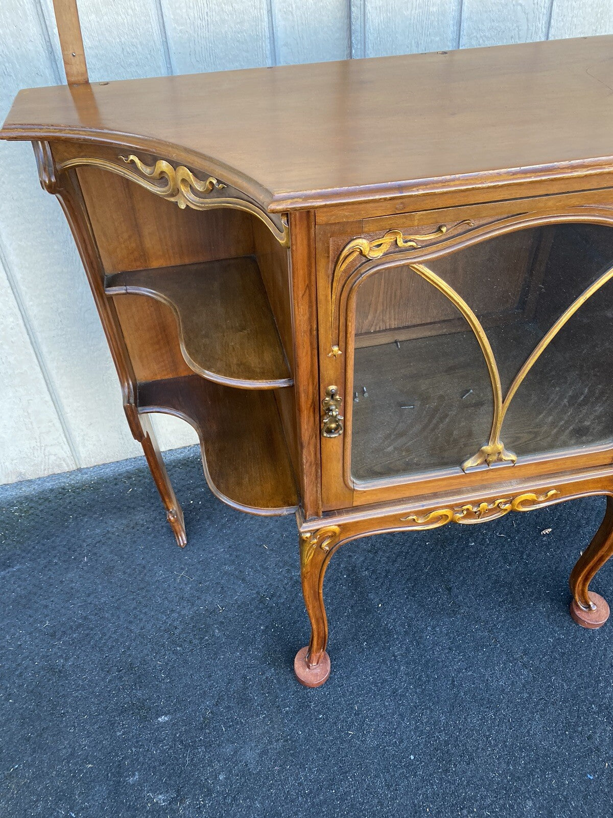 64662  Victorian Fabulous Art Nouveau Etergie Curio Cabinet Display Cabinet