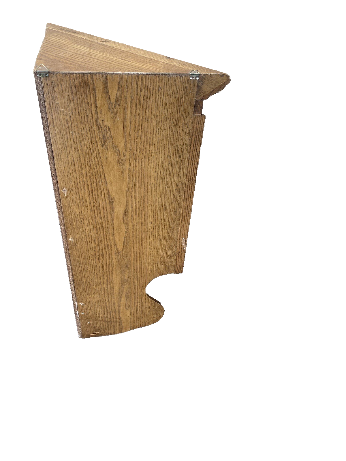 64451 Oak Corner Wall Hanging Shelf Cabinet