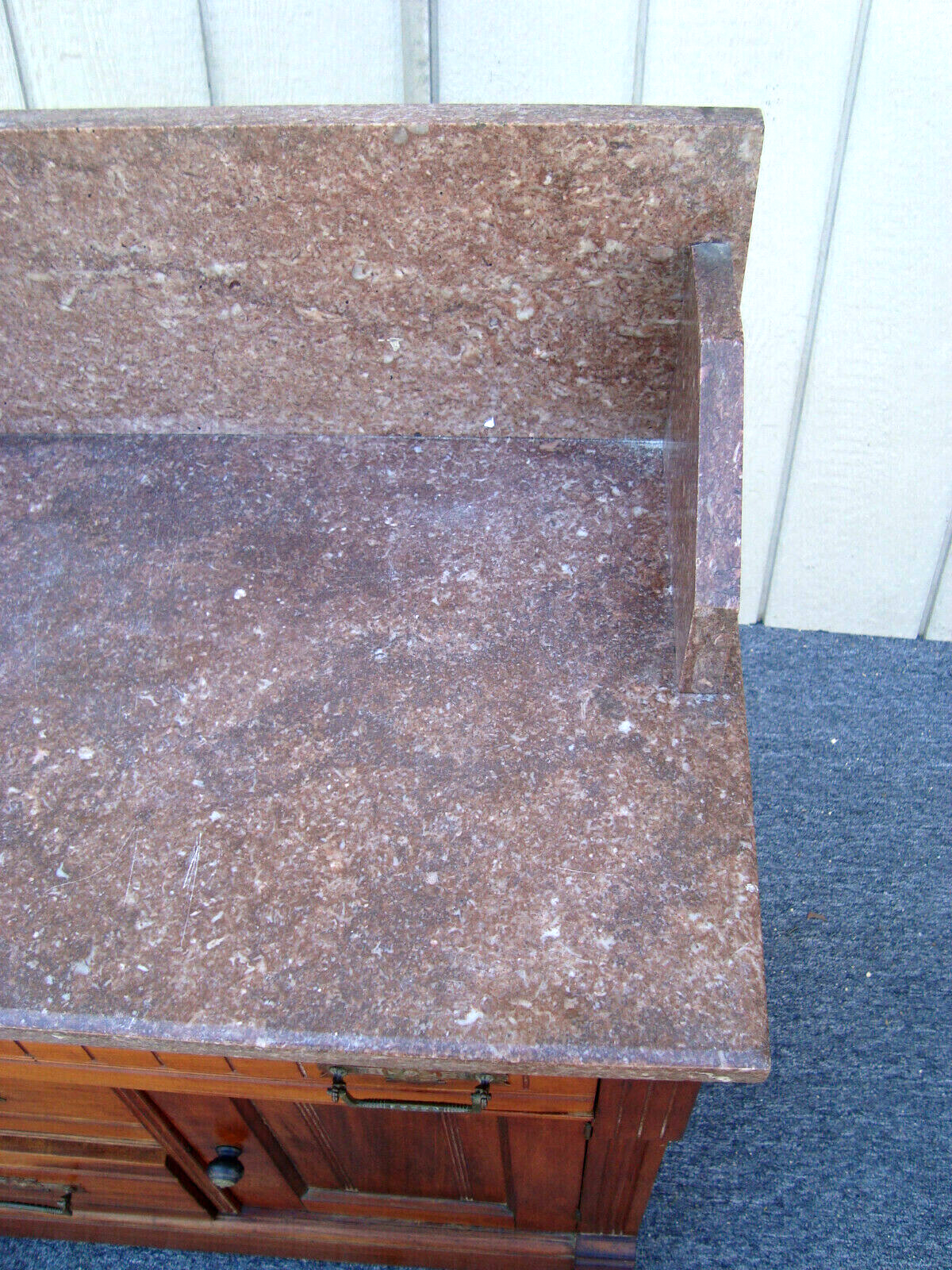 61939  Marble Top Victorian Washstand Dresser Chest Nightstand