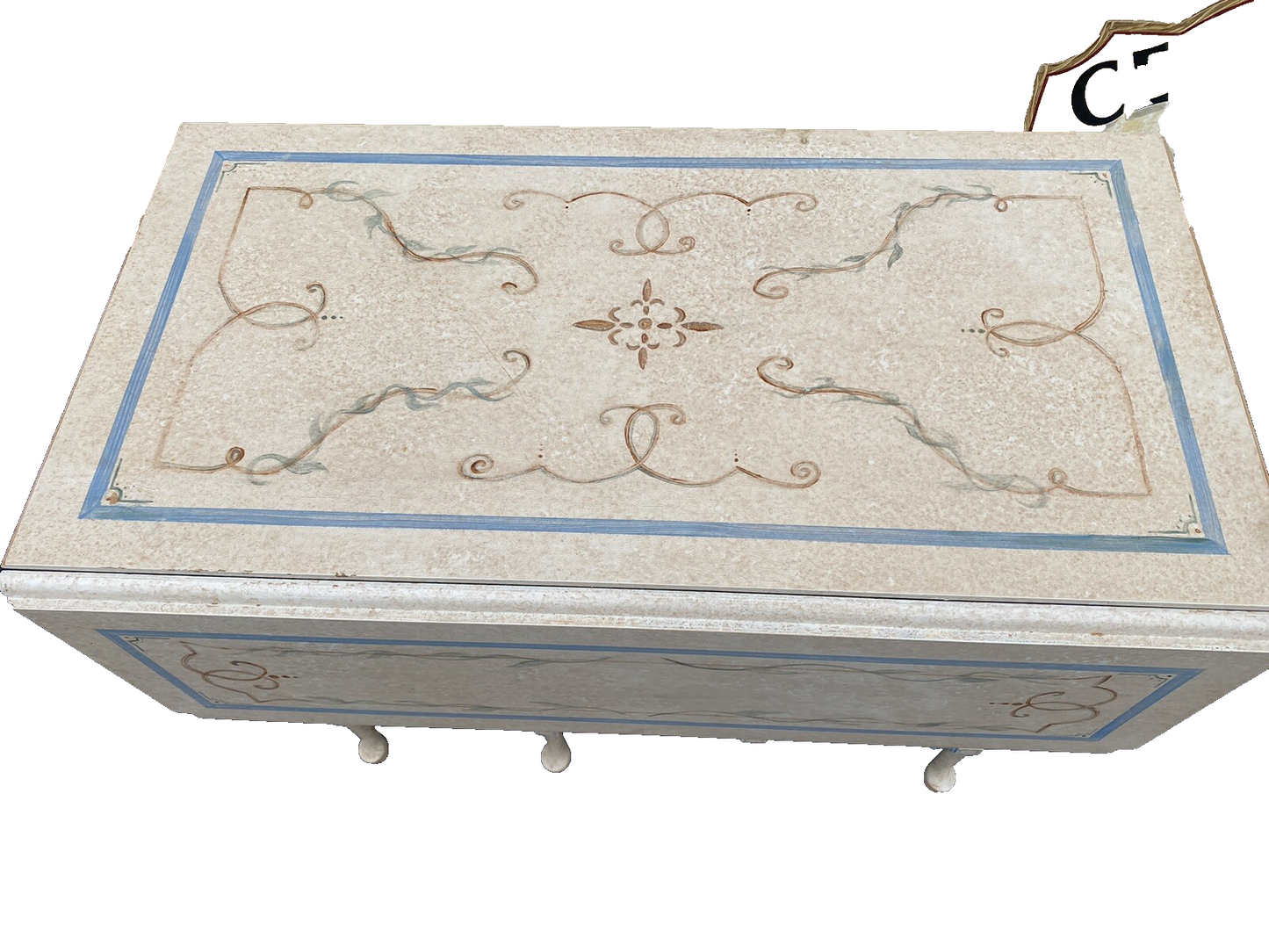 66040 Hand Painted Drop Leaf  Coffee /  End Table Stand