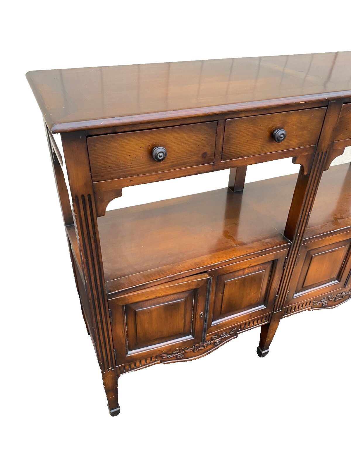 66333  Tall Decorator Sideboard Cabinet  Curio Bookcase