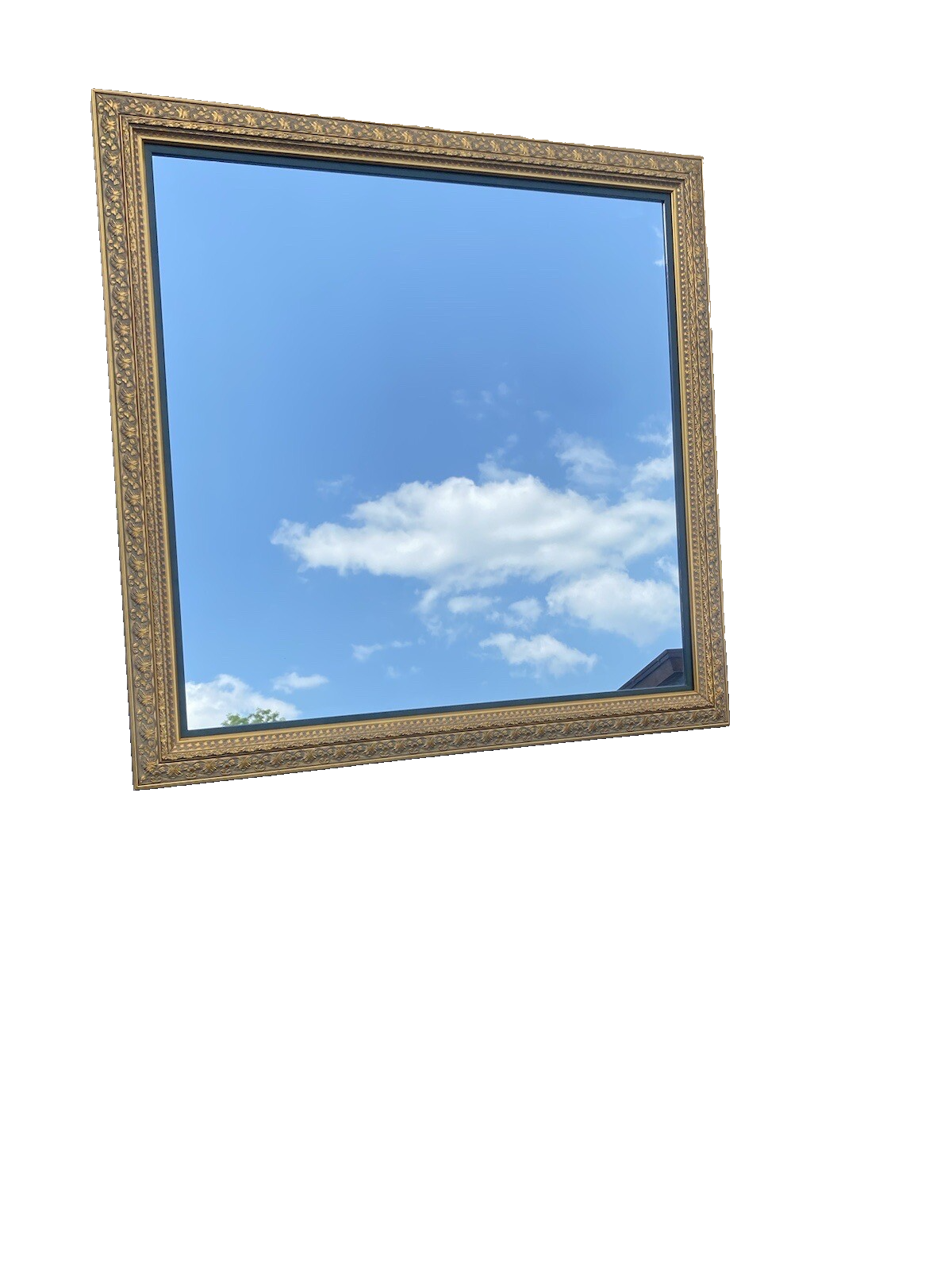 64664 Large Gold Frame Ornate Square Mirror 56 x 56