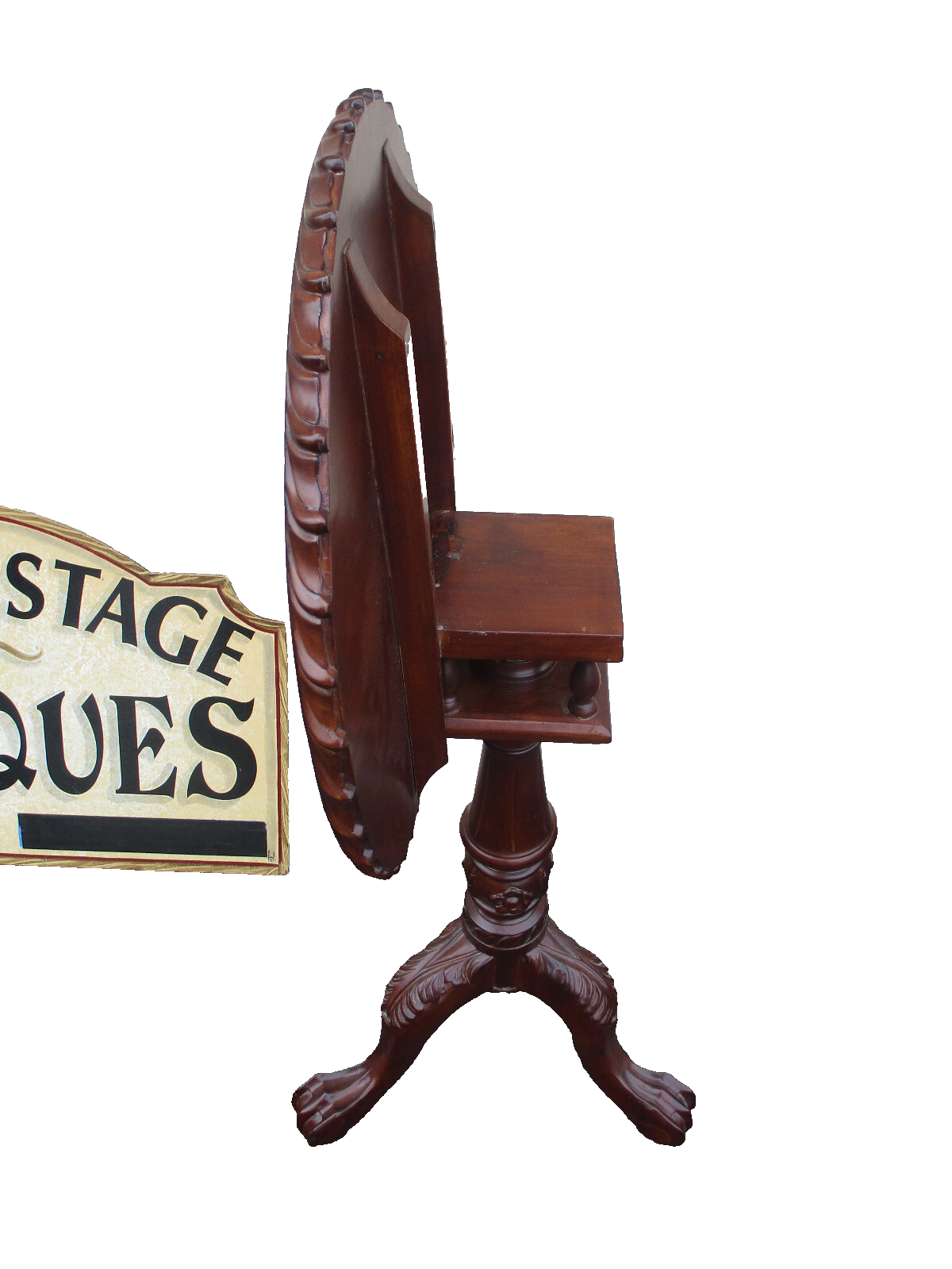 64461  Solid Mahogany Tilt Top Lamp table Stand   It also Revolves
