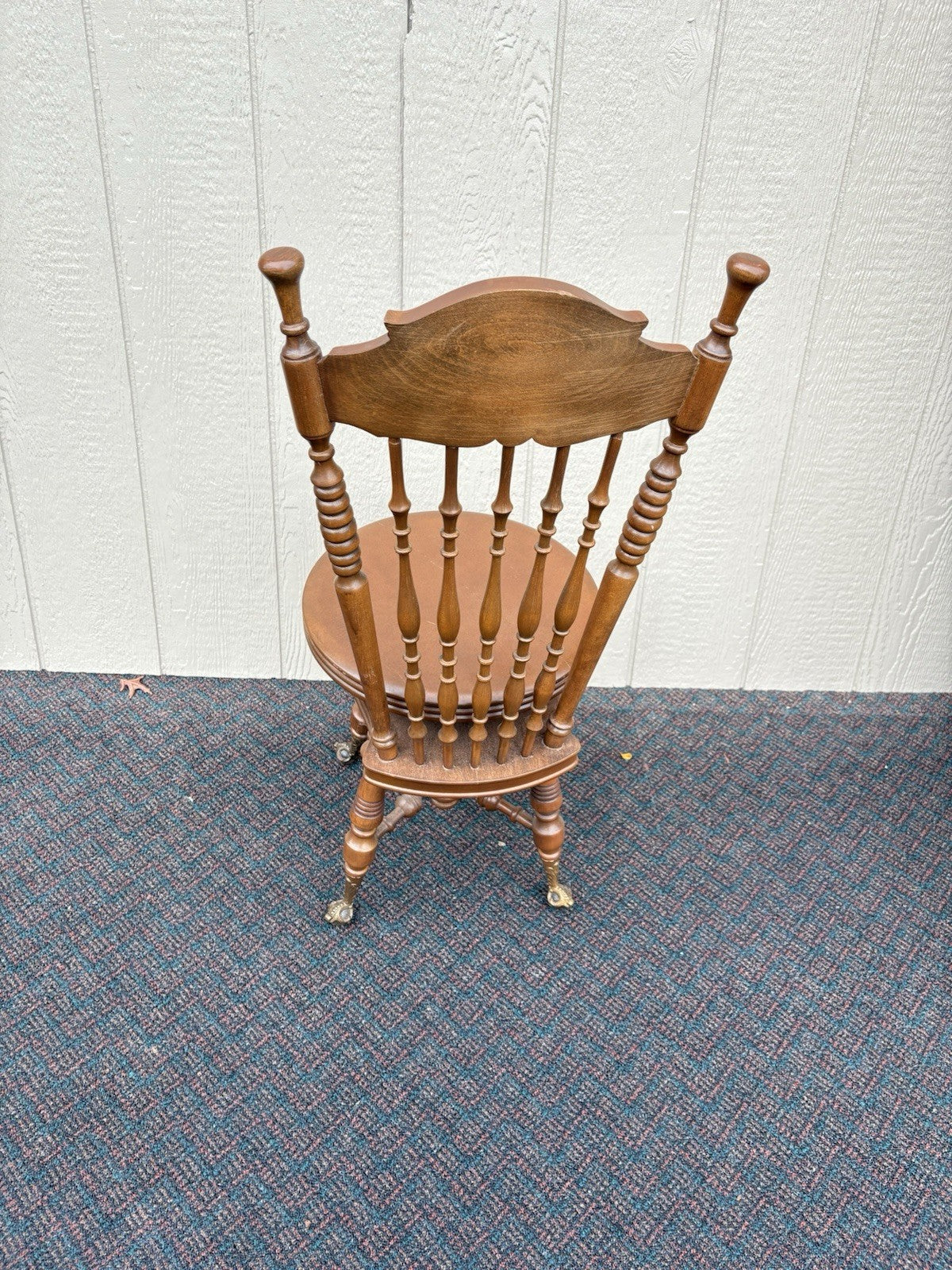 67107 Antique Mahogany Piano Stool Chair Adjustable Seat