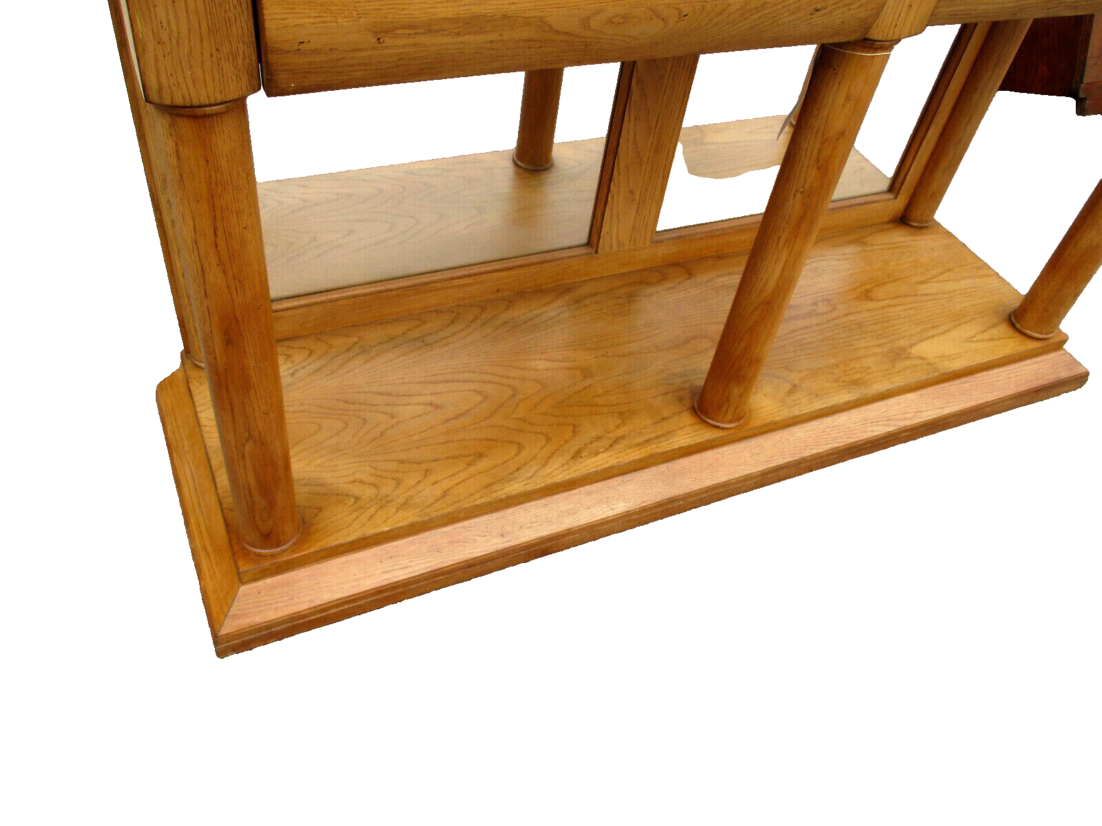 59337 Oak Console Hall Table with Slate Inserts