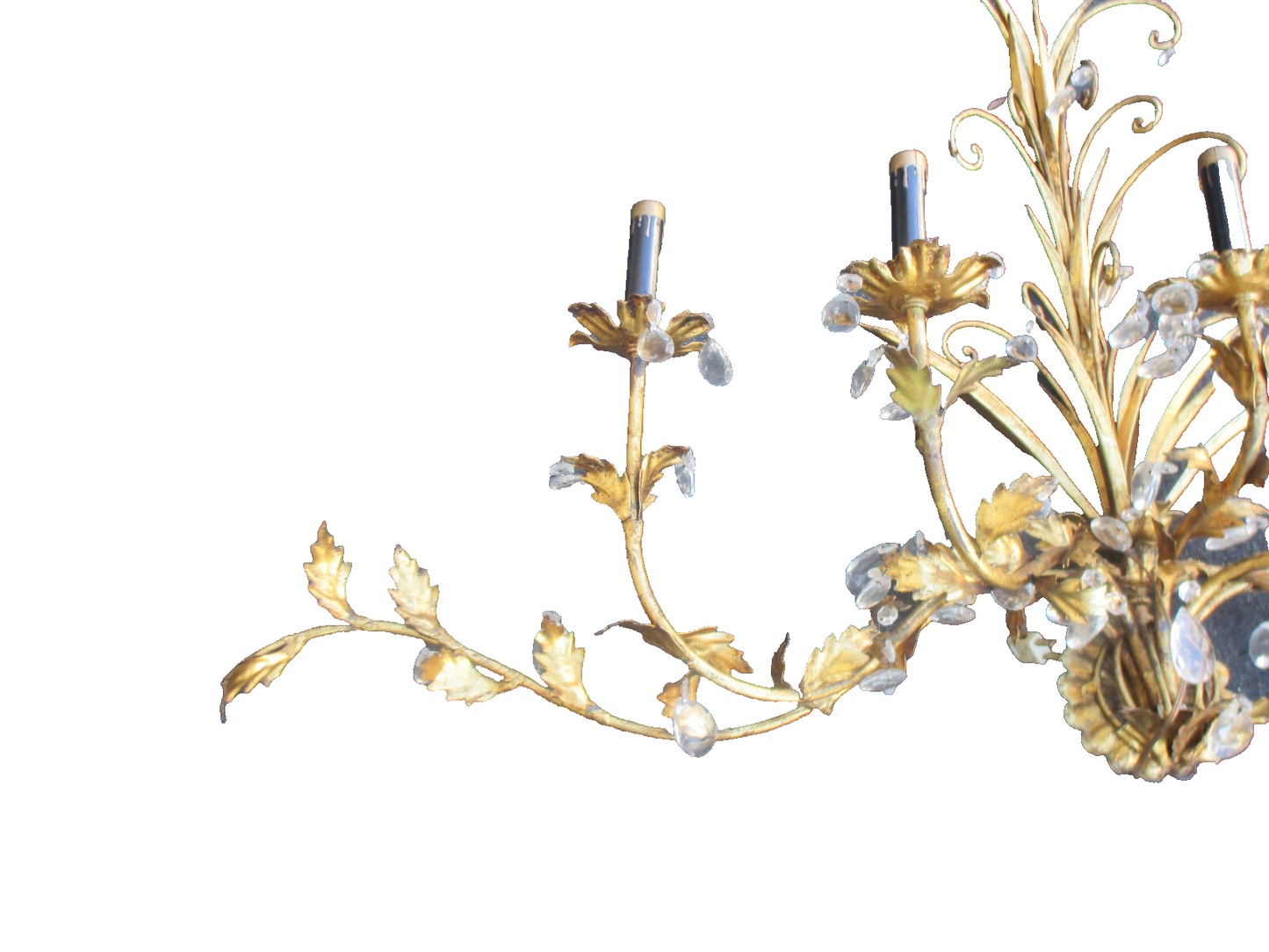 64002   Mid Century Decorator Wall Sconce with Prisms