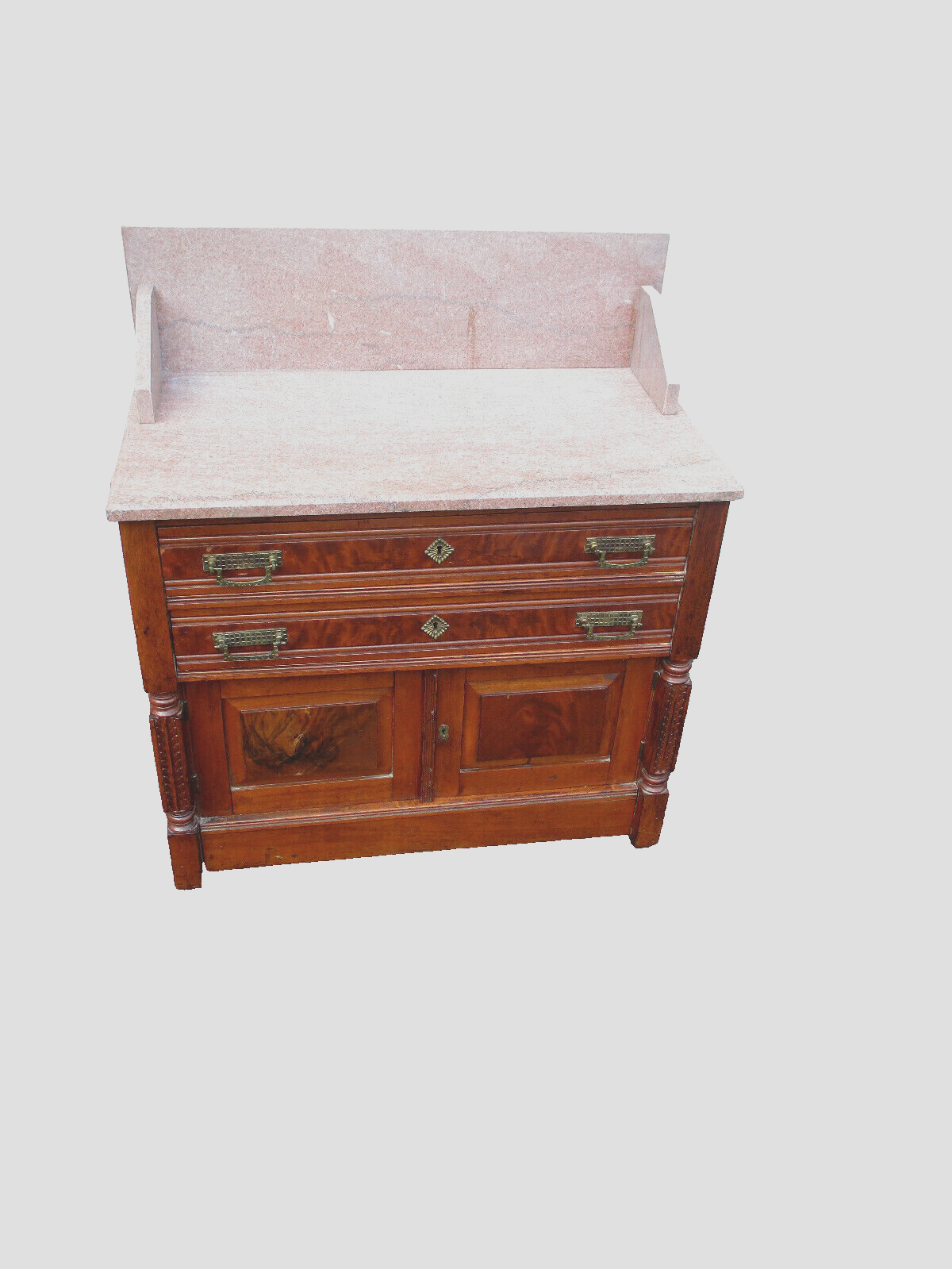 63604 Antique Victorian Walnut Washstand Chest Dresser