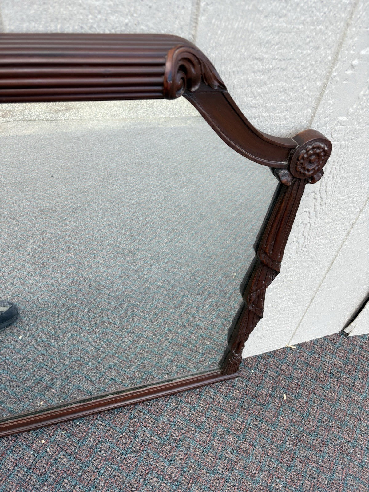 67029 Antique Mahogany Hand Made Mirror