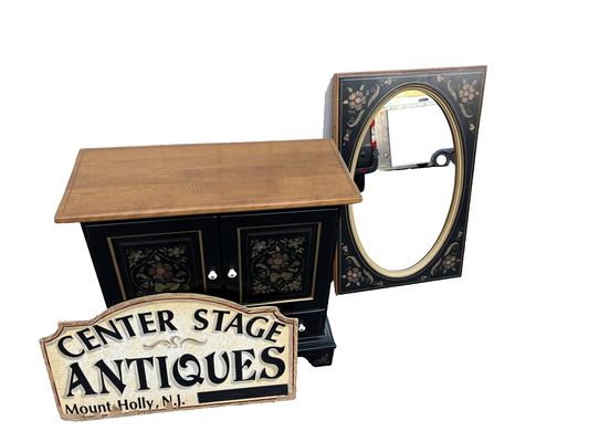 67128 ETHAN ALLEN Storage Cabinet Chest with Mirror