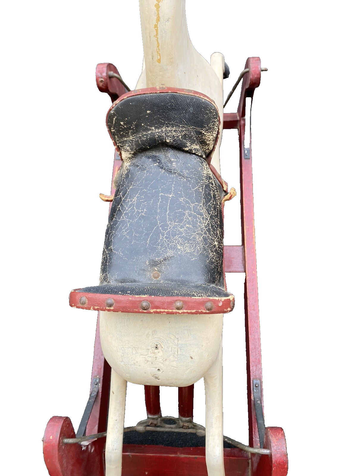 65476 Antique Wood Rocking Swing Horse