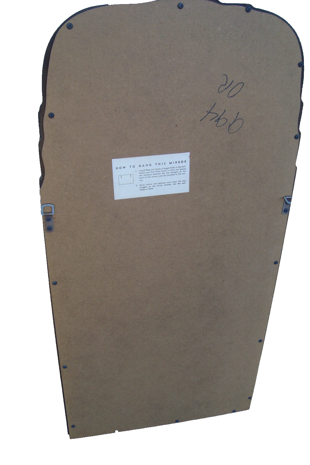 61891  Tall Oriental Decorator Wood Mirror