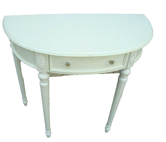 62033 White Console Hall Table Server Sideboard w/ Drawer