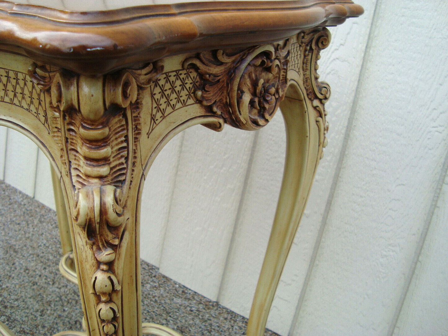 59969 QUALITY Satinwood Lamp Table Stand w Orignal Factory Painted Base