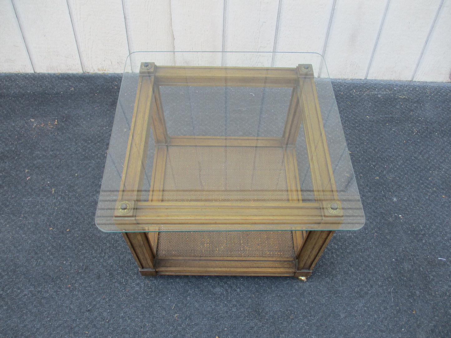 64561   MCM Modern THICK GLASS Top Coffee Table Stand