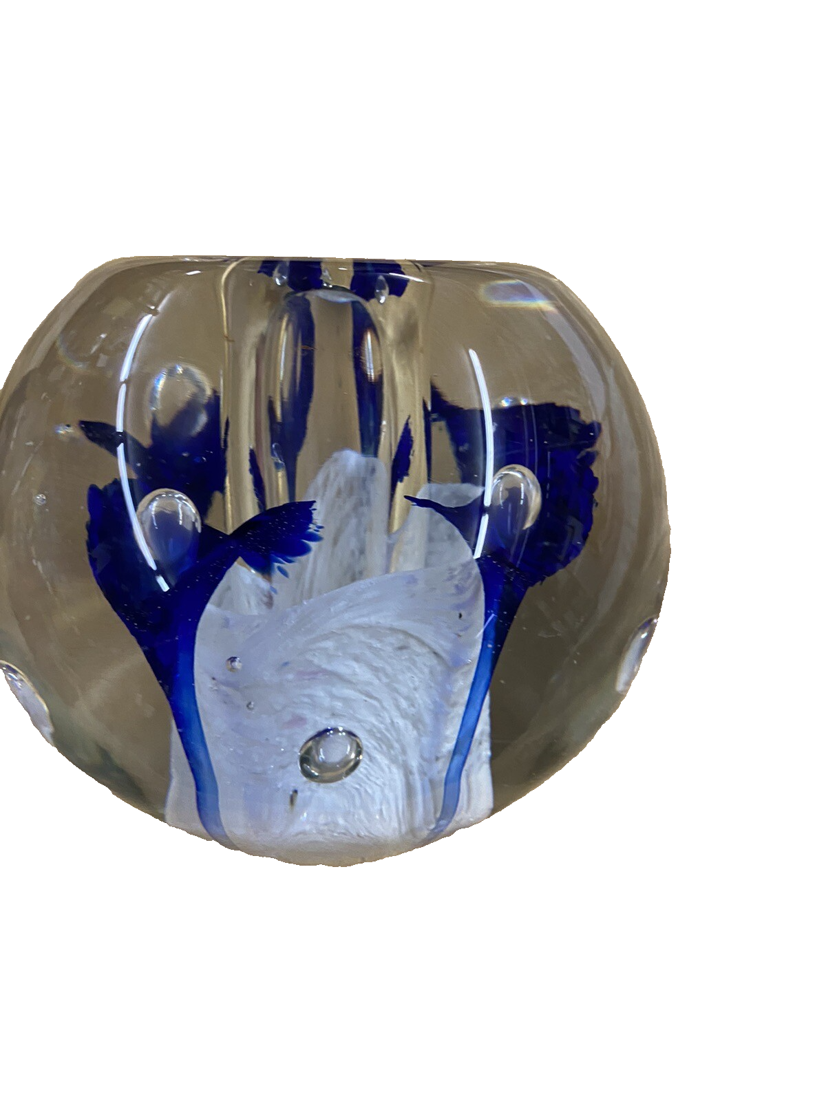 COL WW:      PAIR of  Hand Blown Paperweight  s or Candle Stick Holder s