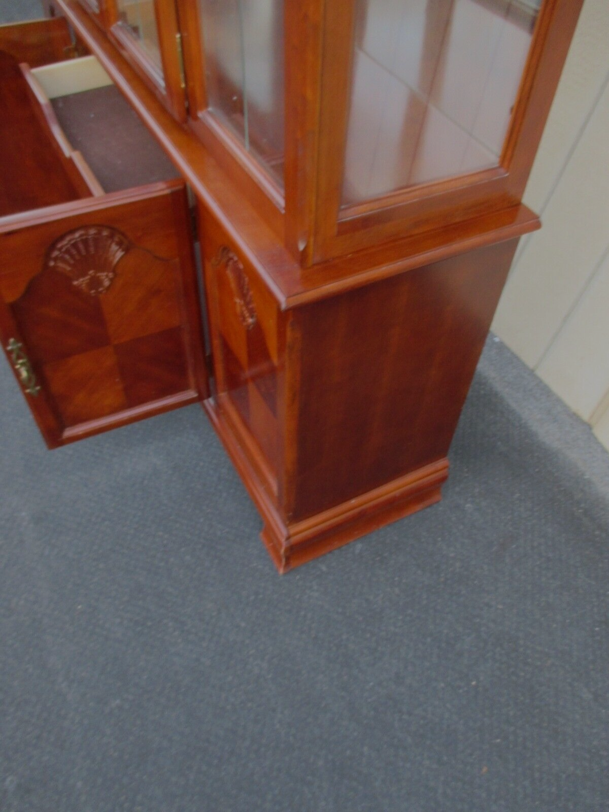62968  Mahogany 2 pc. Curio China Cabinet