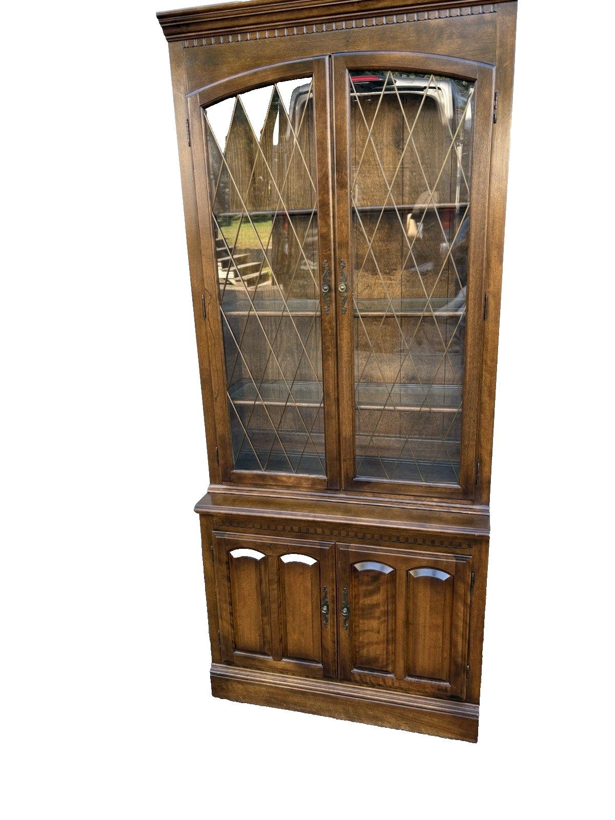 66953 Maple ETHAN ALLEN Curio China Cabinet Bookcase