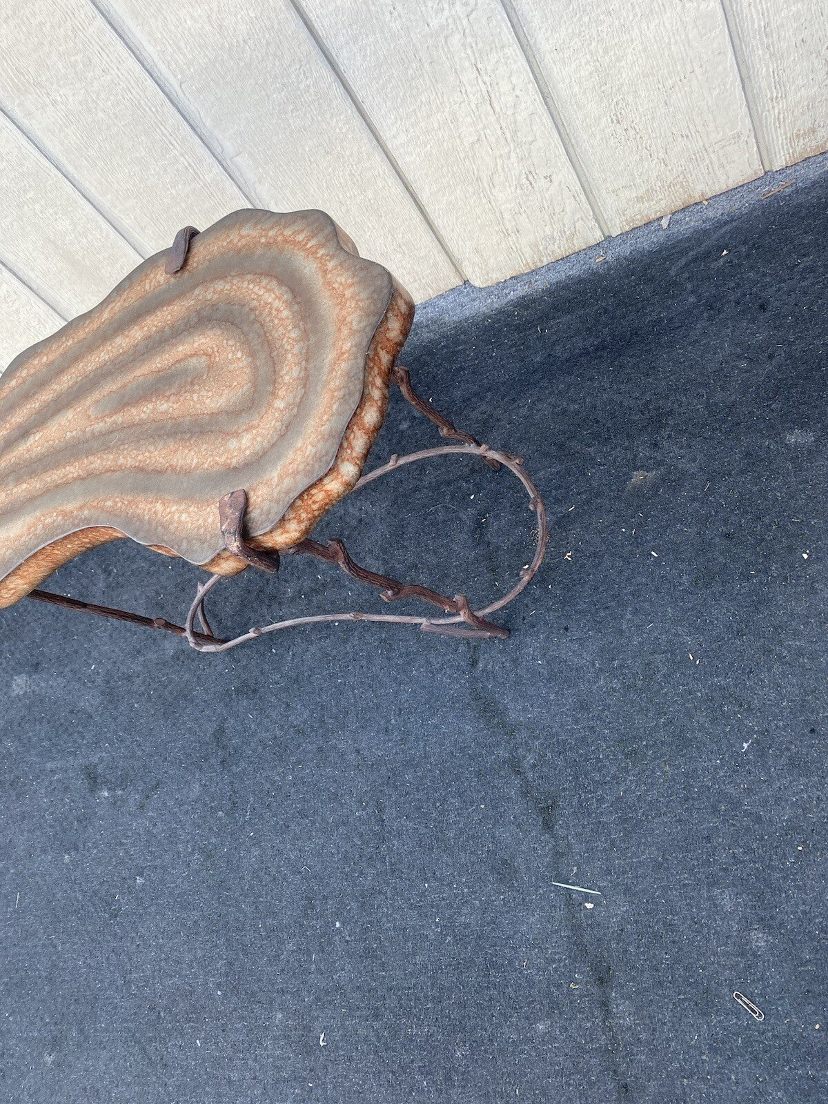 64867 Decorator Modern Lamp Table Stand with funky metal base