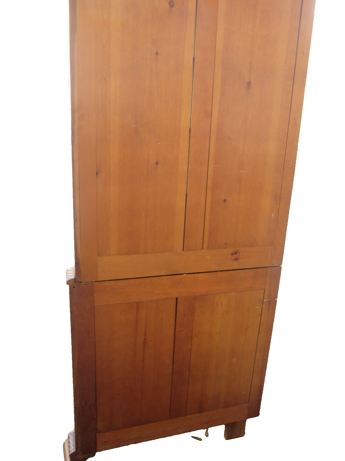 56879  Solid Cherry CUSTOM Hand  MADE  2 piece Corner China Cabinet Curio