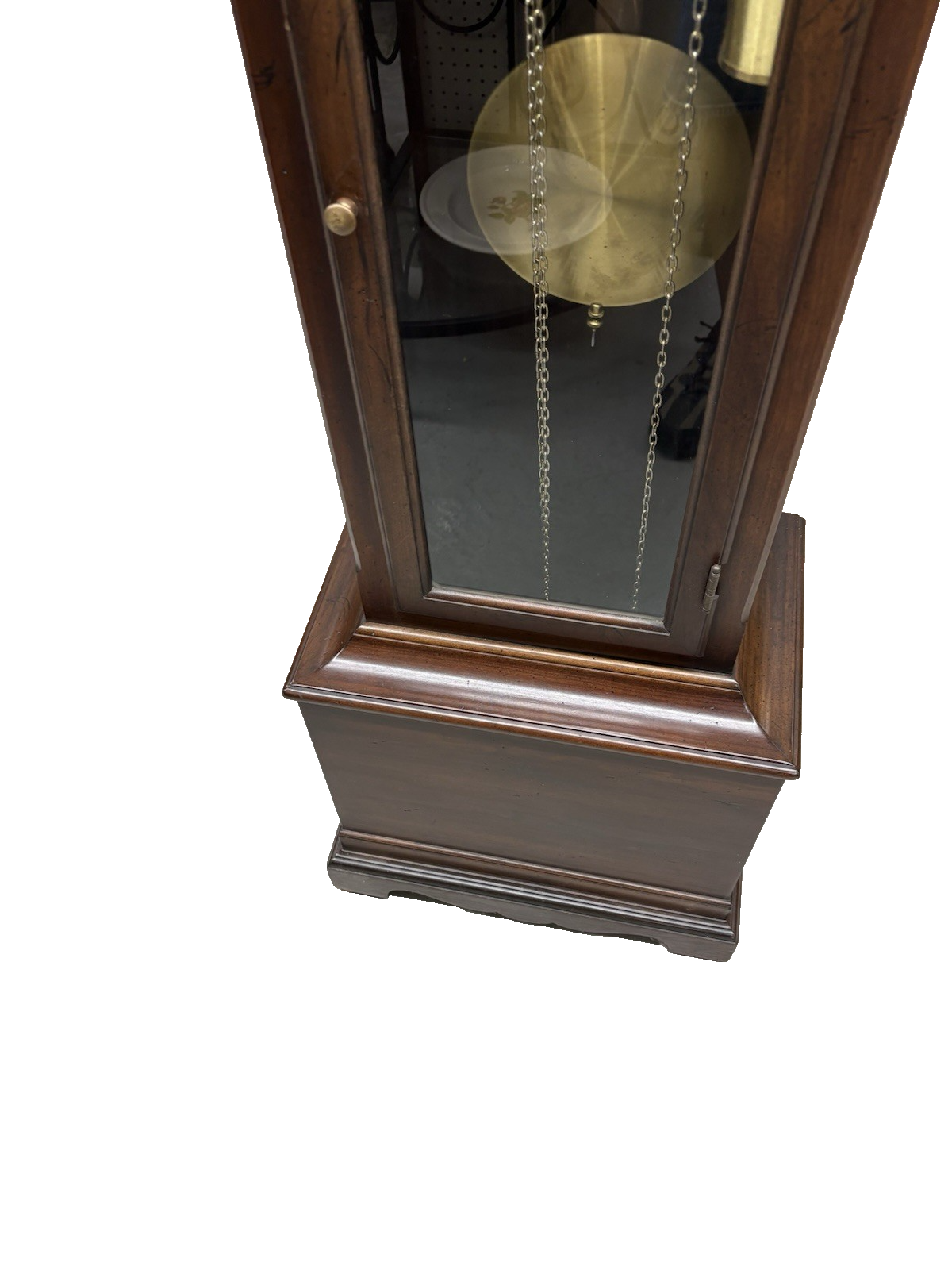 57046 TREND Mahogany Grandfather Clock Good Working Condition.