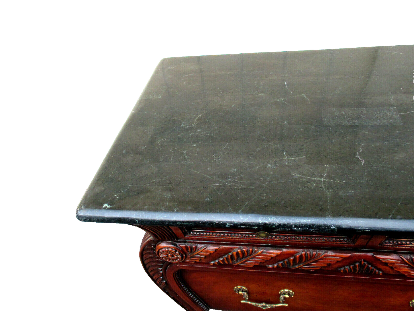 63027   Marble Top Nightstand End Table Stand Batchelor  Chest Dresser