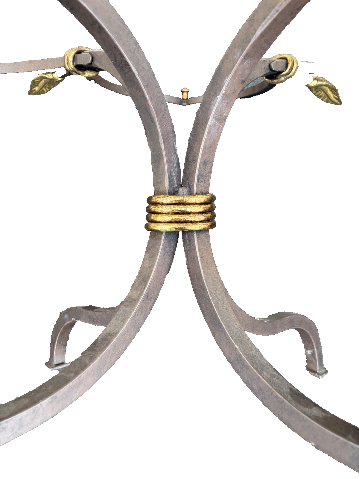 67157   Modern QUALITY Glass and Iron Accent Table Stand