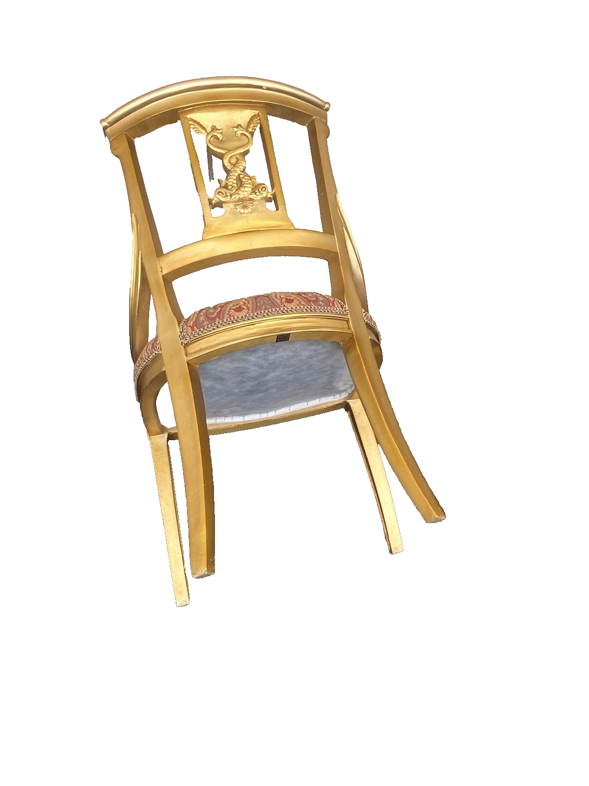 66455  Pair Custom Hand Made Decorator Chair s with Fish Figures.