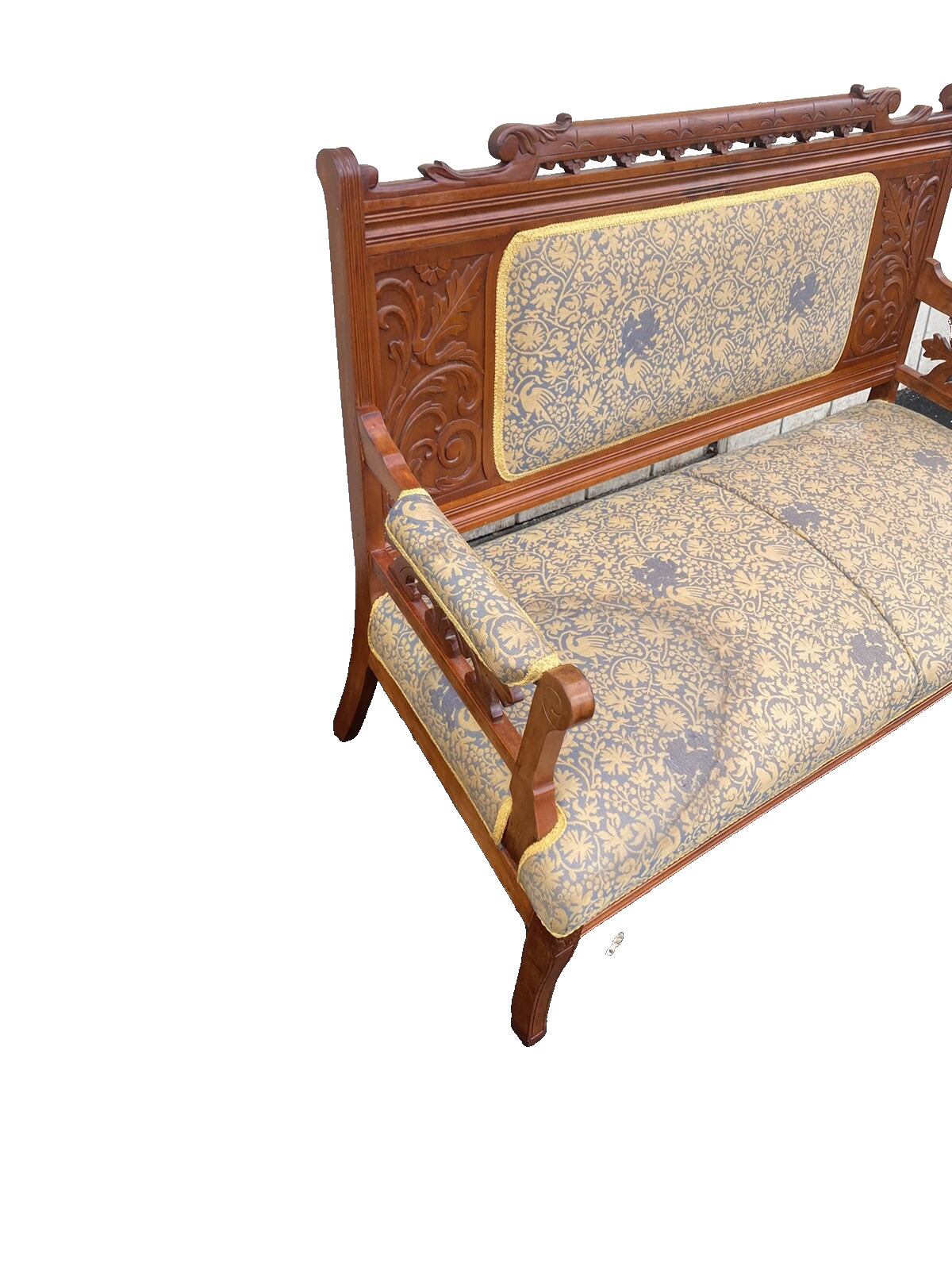 65227 Antique Eastlake Victorian Loveseat Sofa