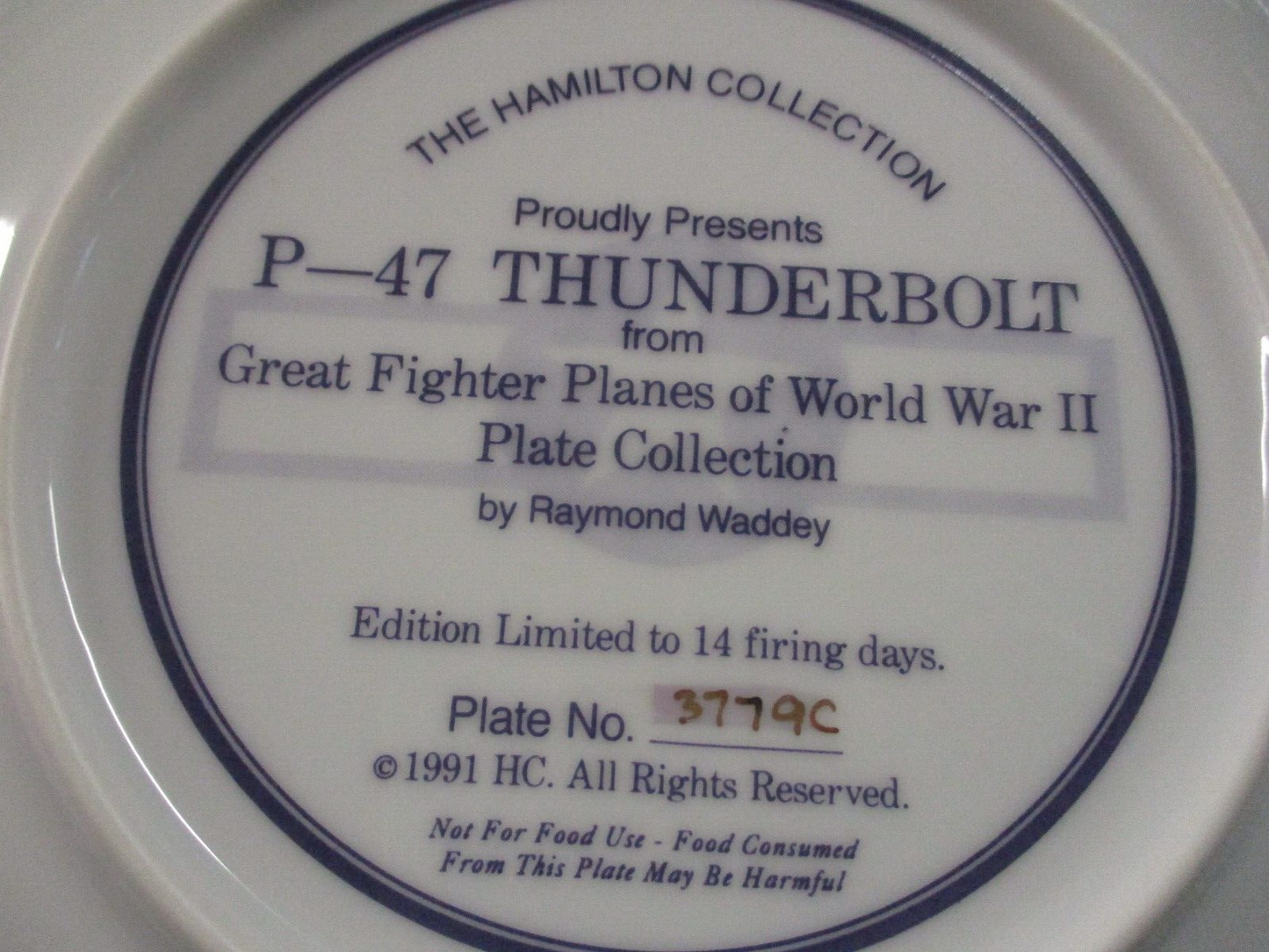 ES 03:      8 1/4"   3  Porcelaine Plates  Hamilton Collection Raymond Waddey