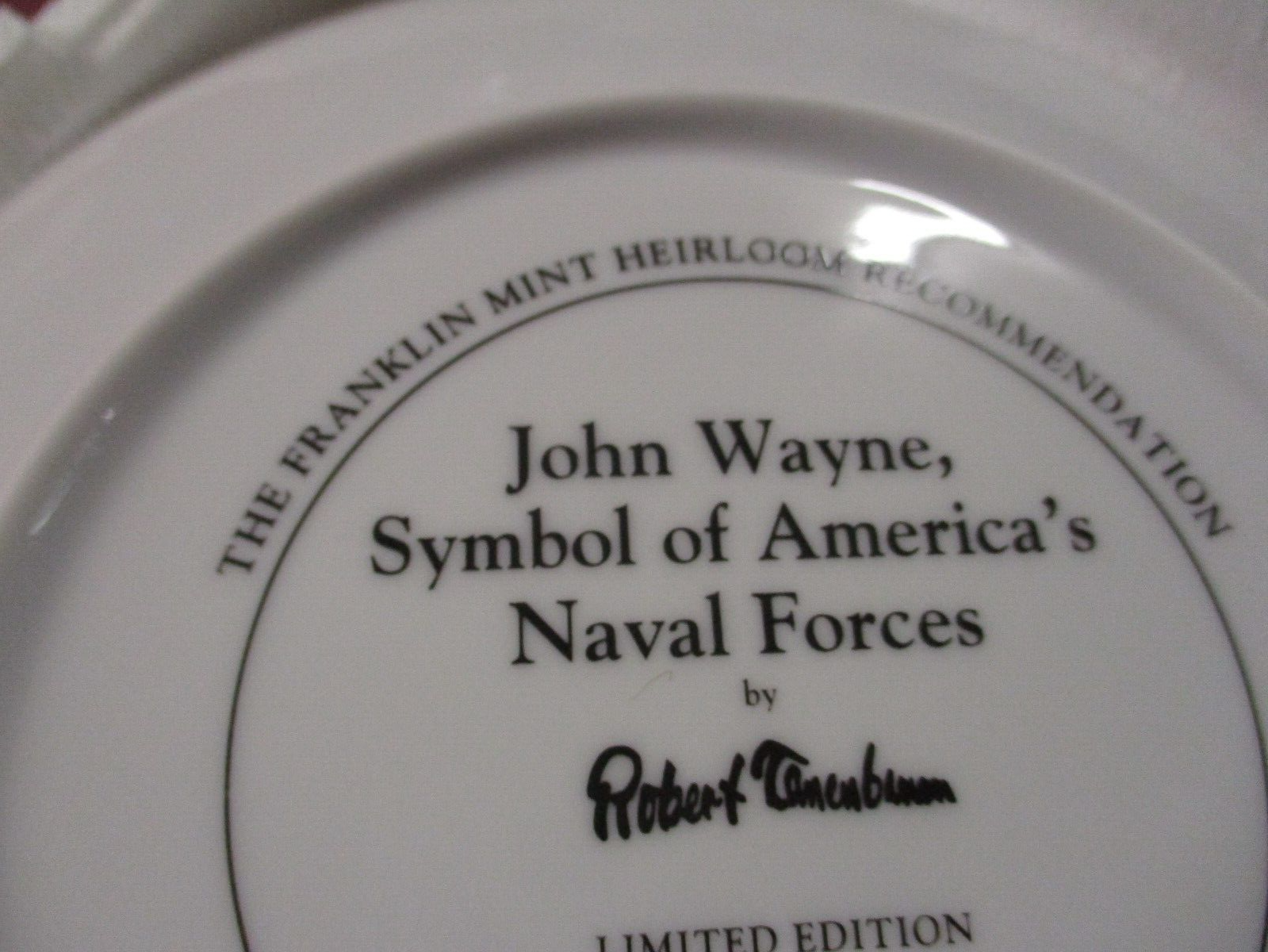 ES 04:   3 Military Plates 1 With JOHN Wayne Franklin Mint  +   2 Heinz Krebs