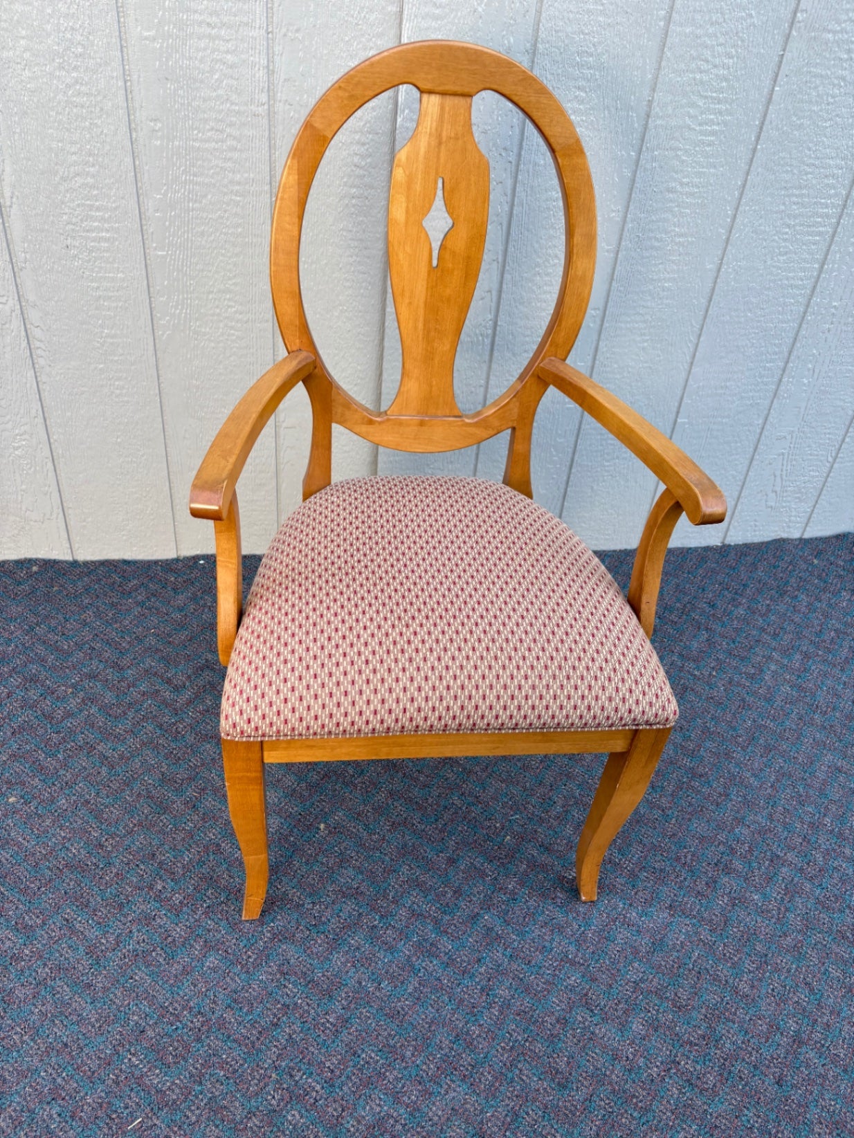 67749 Set of 6 Ethan Allen Country Colors Dining Chairs with Oval Back Design