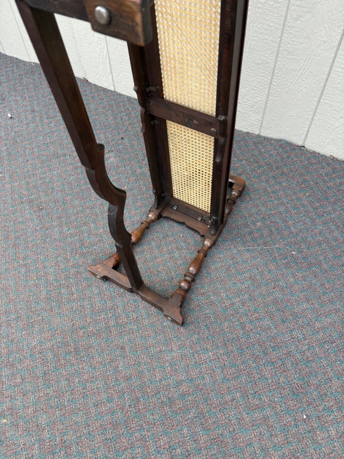 67606 Jacobean Style Wooden Window Bench with Cane Seat