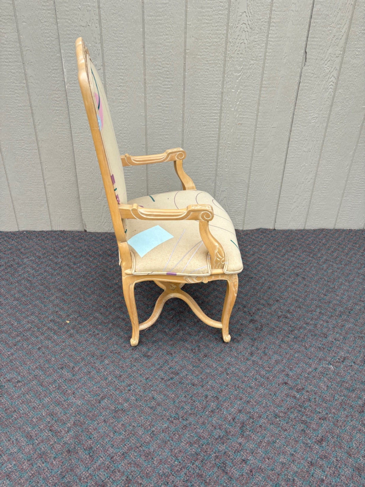 Set of 6 French Provincial Dining Chairs with Cane Backs